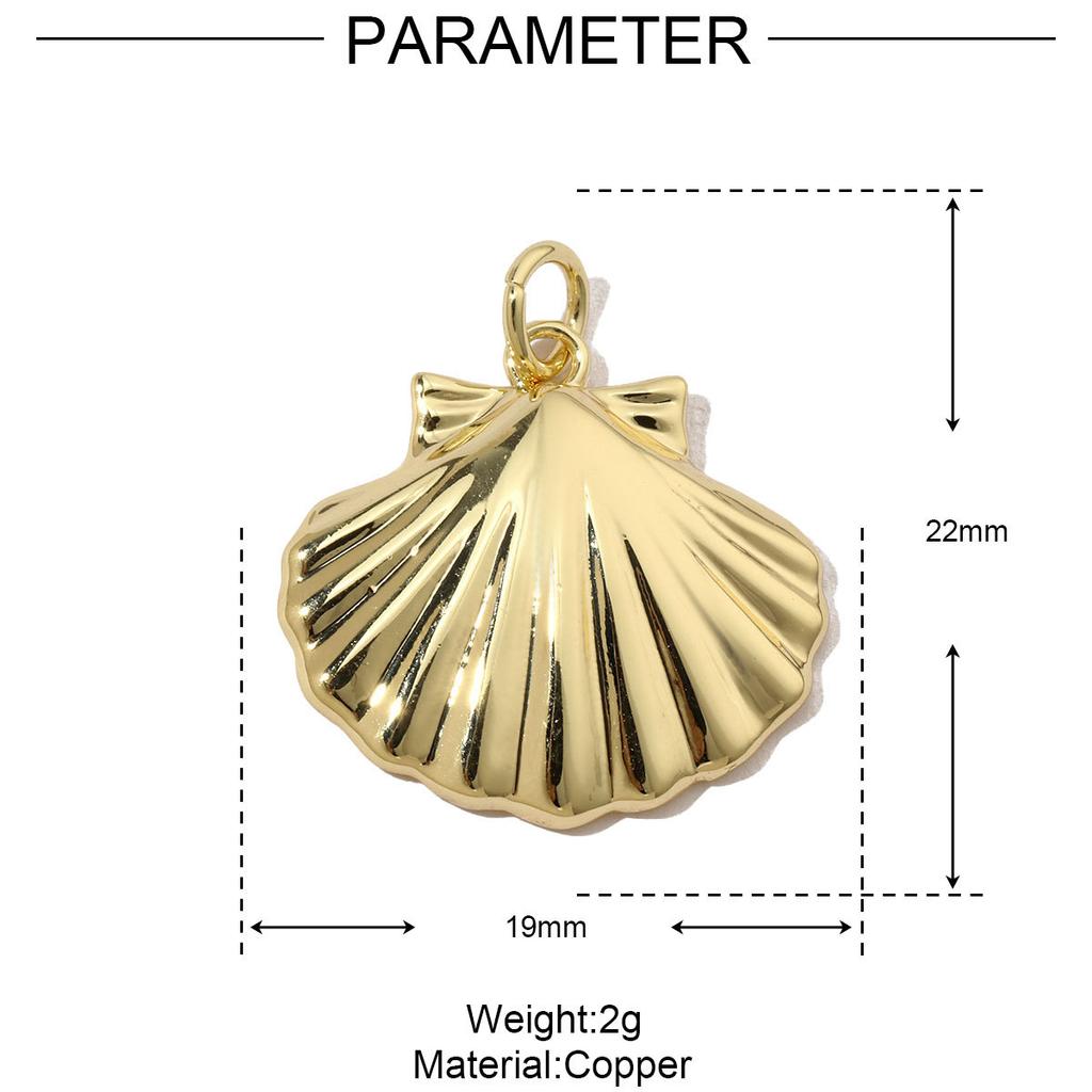 Trendy Gold Color Stainless Steel Charm Starfish Shell Pendant DIY Making Necklace Bracelet Accessories Ocean Vacation Style