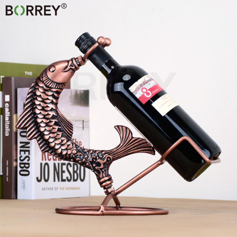 

Чугунные винные стеллажи BORREY, аксессуары для дома, кухни, бара, практичный держатель для вина, декор для бутылок вина, витрина, полка и металлические стеллажи