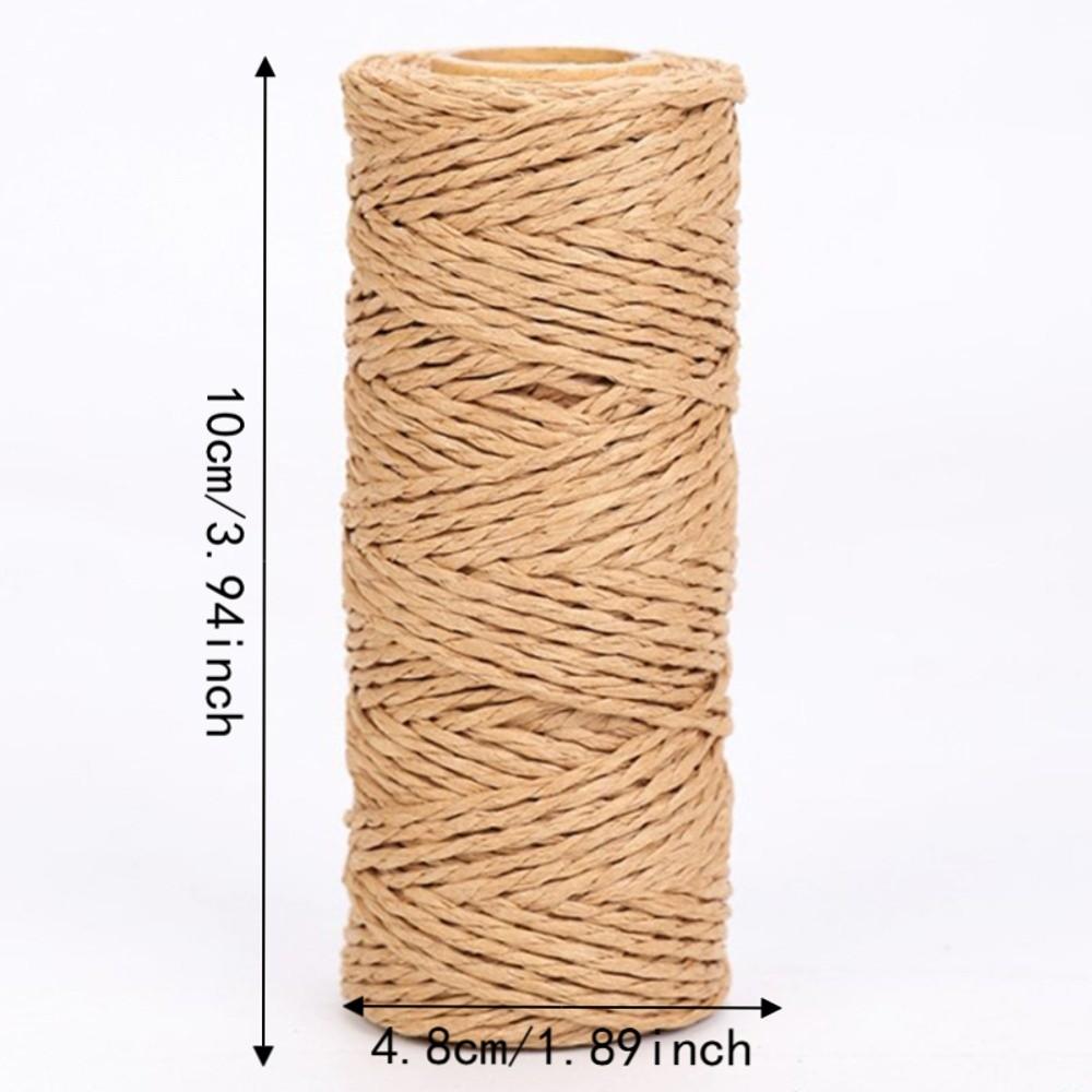 Khaki Paper Wrapped Wire 328 Feet Craft Raffia Ribbon Paper Twine String  DIY Craft Making