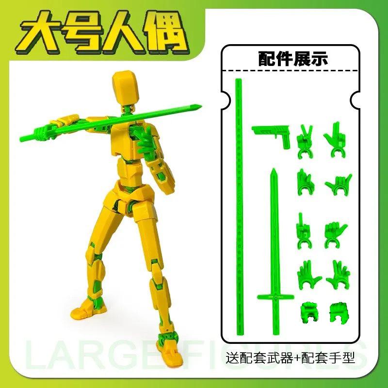 20cm Large 3D Printed Multi-Jointed Movable Lucky 13 Action Figures Full Body Assembly Completed Dummy Toys Birthday Gifts