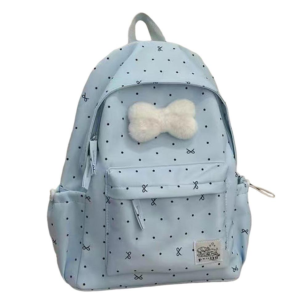 Cute Large Capacity Bow Backpack Ultra-light Nylon Girls Backpack Breathable Travel Bag