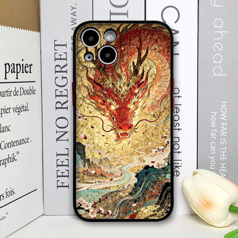 

Stylish Chinese Style Golden Dragon Printed Phone Case for Samsung Galaxy S25 S24 S24+ S23 Ultra S22 Plus S21 FE S20 Hard Cover Galaxy S21 Ultra 5G
