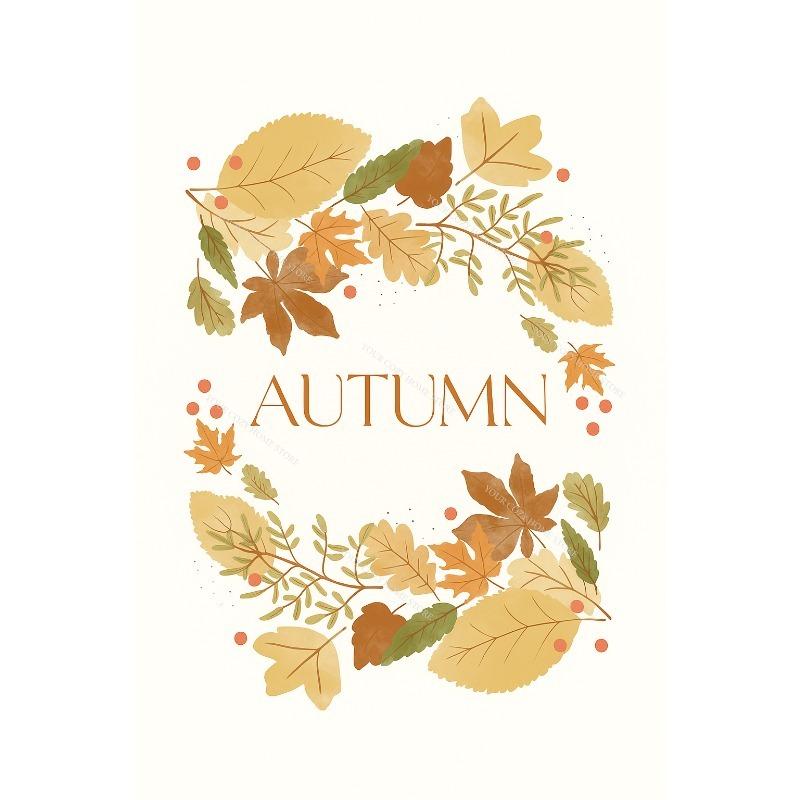 Watercolor Fall Maple Leaf Canvas Gallery Wall Prints Blue Pumpkin Pumpkin Spice Typography Wall Art Farmhouse Home Decor Gift