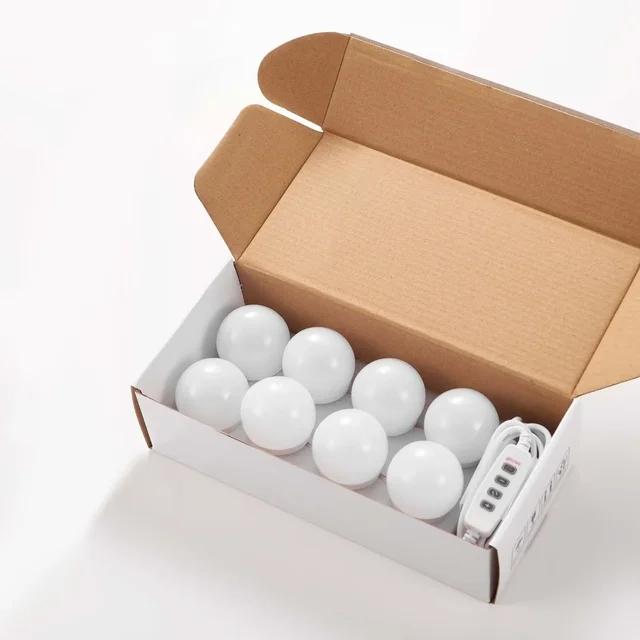 USB Tri-color Dimming Hollywood Mirror Headlamp Mirror Lamp Makeup Mirror Bulb Lamp Headlamp 5V Bathroom Lamp