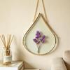 Drop-Shaped Dried Flower Photo Frame - Preserved Floral Decor for Home, Living Room, Weddings, and Parties
