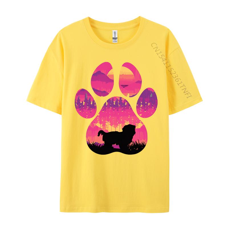 Maltese ShihTzu Paw Mom Dad Dog Lover Tshirt Cotton Men Tees Print T Shirt Street New Arrival Teeshirt