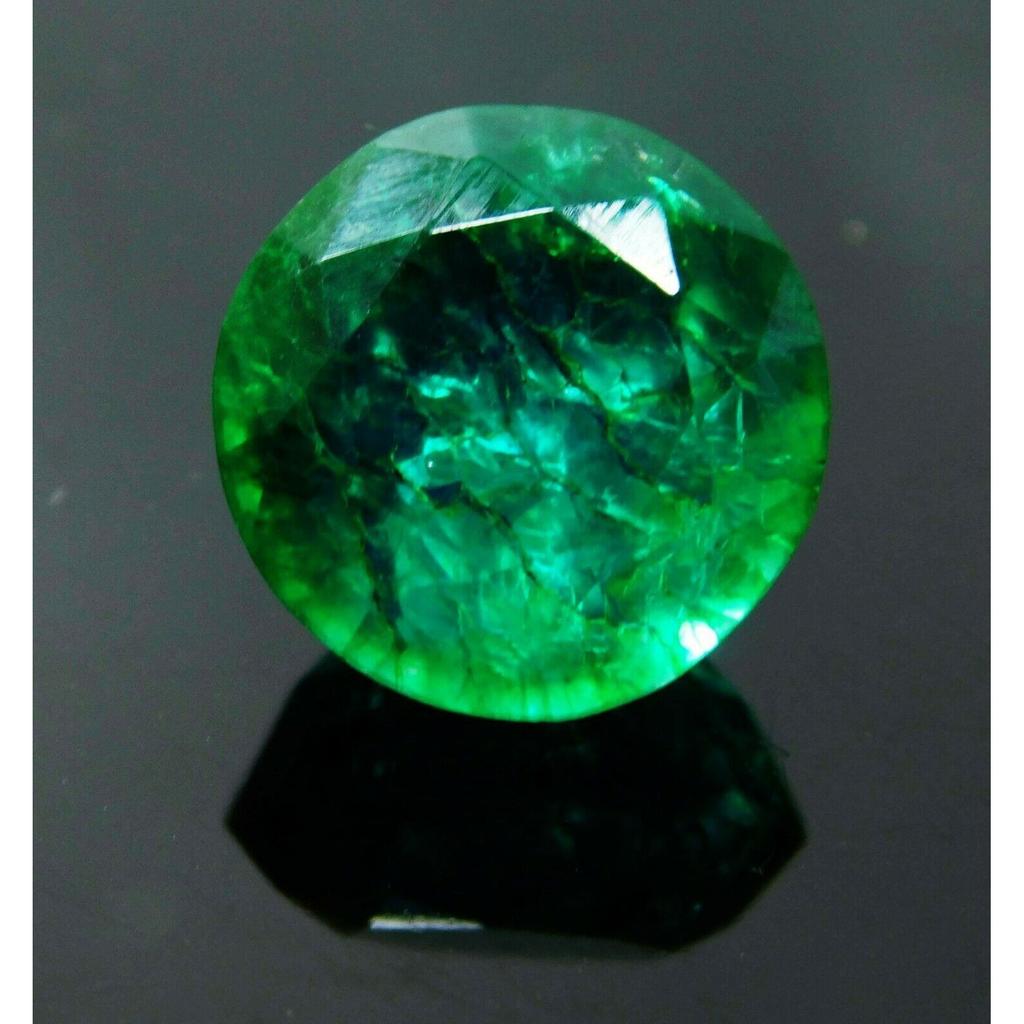 Zambia NATURAL EMERALD Green Round Cut 9.15 Ct Loose Gemstone