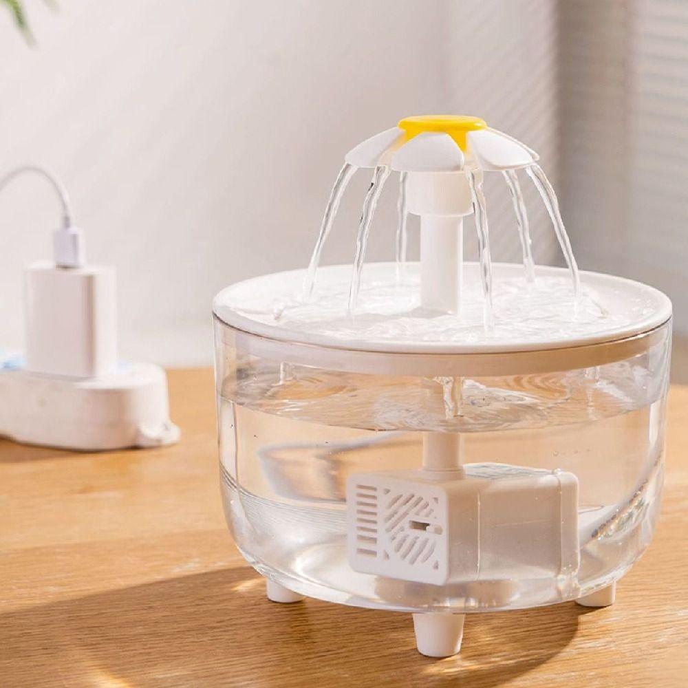 Electric Automatic Cat Water Fountain Transparent Large Capacity Cat Water Dispenser Mute Operation Water Filter