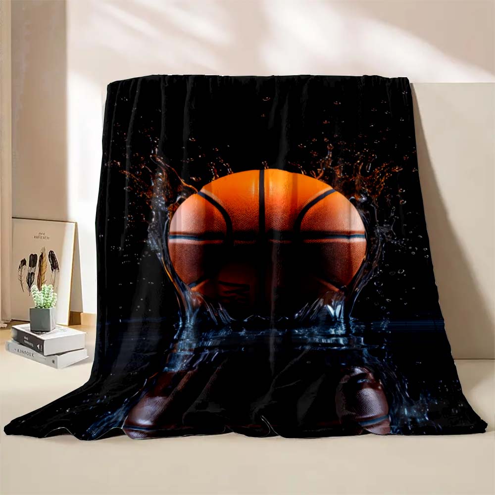 6 Sizes Basketball Art Printed Blanket Warm Soft and Comfortable Home Travel Blanket Sofa Bedding Cover Blanket Holiday Gifts