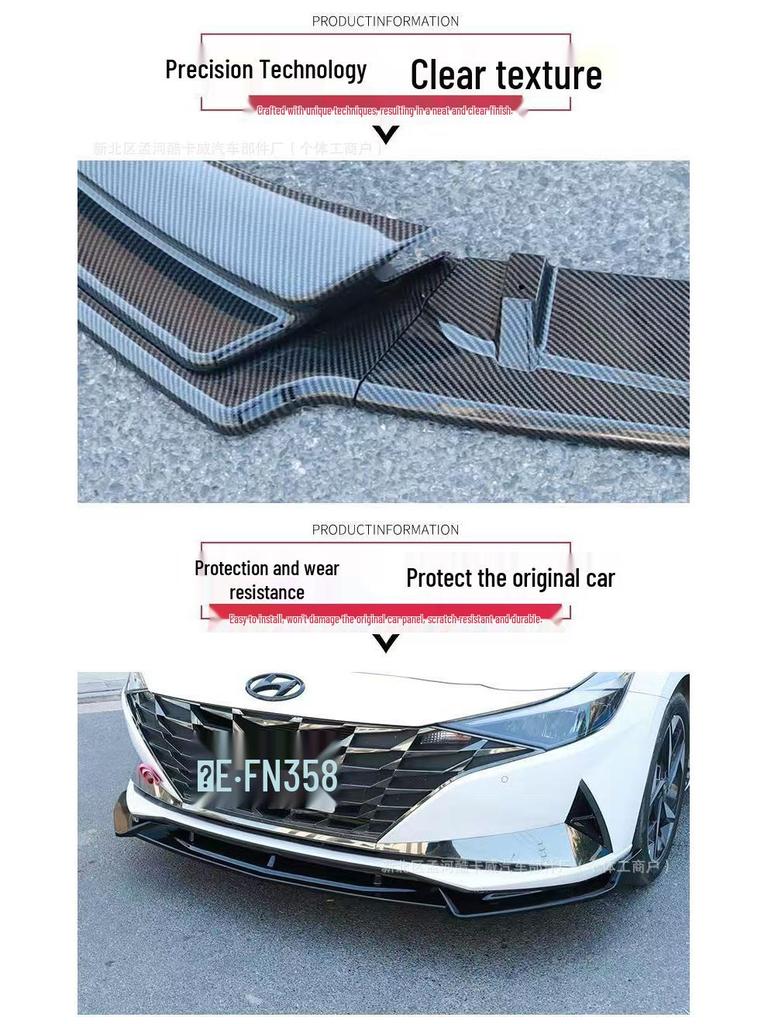 Elantra 7th Gen Front Splitter & Rear Spoiler Kit with Rear Diffuser