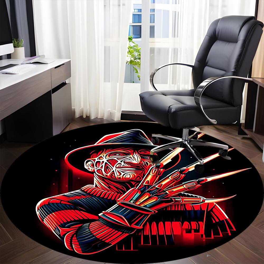 1pc A Nightmare on Elm Street Office Round Area Rug, Under Office Chairs Bedroom Living Room Home Decor, Room Deco, Available in Various Sizes