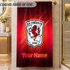 StrandtuchFC Twente Benutzerdefinierter Name Text Personalisierbares Weiches Handtuch für Strand Pool Innenbereich Heimdekoration Geschenk