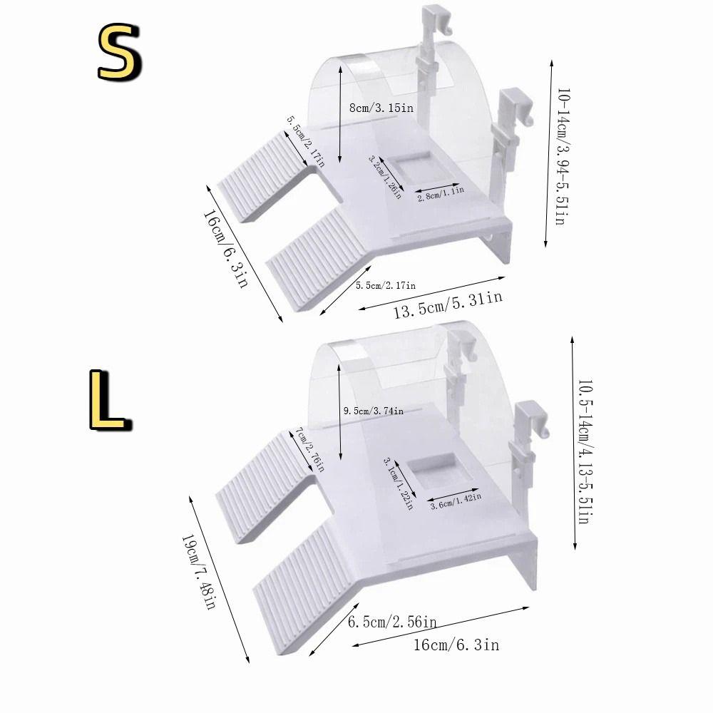 Double Ramp Hanging Turtle Basking Platform with Hooks Removable Floating Turtle Dock Non-Slip Feeding Box