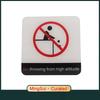 Acrylic Creative Signage No Throwing from High Altitude Sign Wall Label Sticker Warning Badge for Residential Communities Office Shopping Malls Hotels