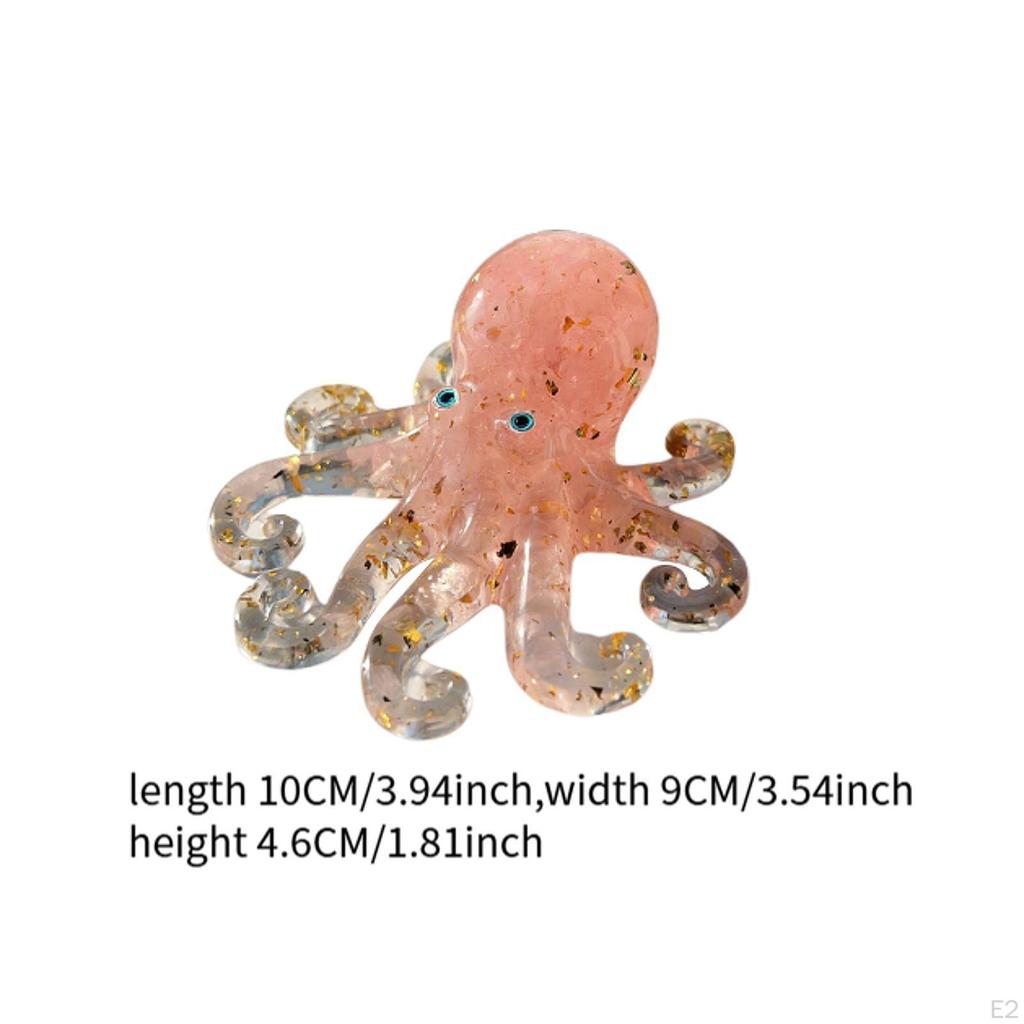 Octopus Figurine Novelty Collectible Animal Statue for Cabinet Bedroom Shelf