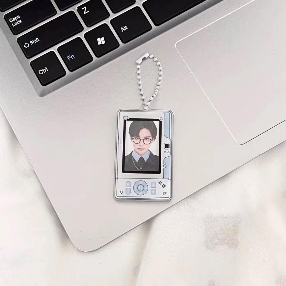 Keychain Pendant Acrylic Card Holder 3 Inch Kpop Photocard Holder  for Backpack Accessory