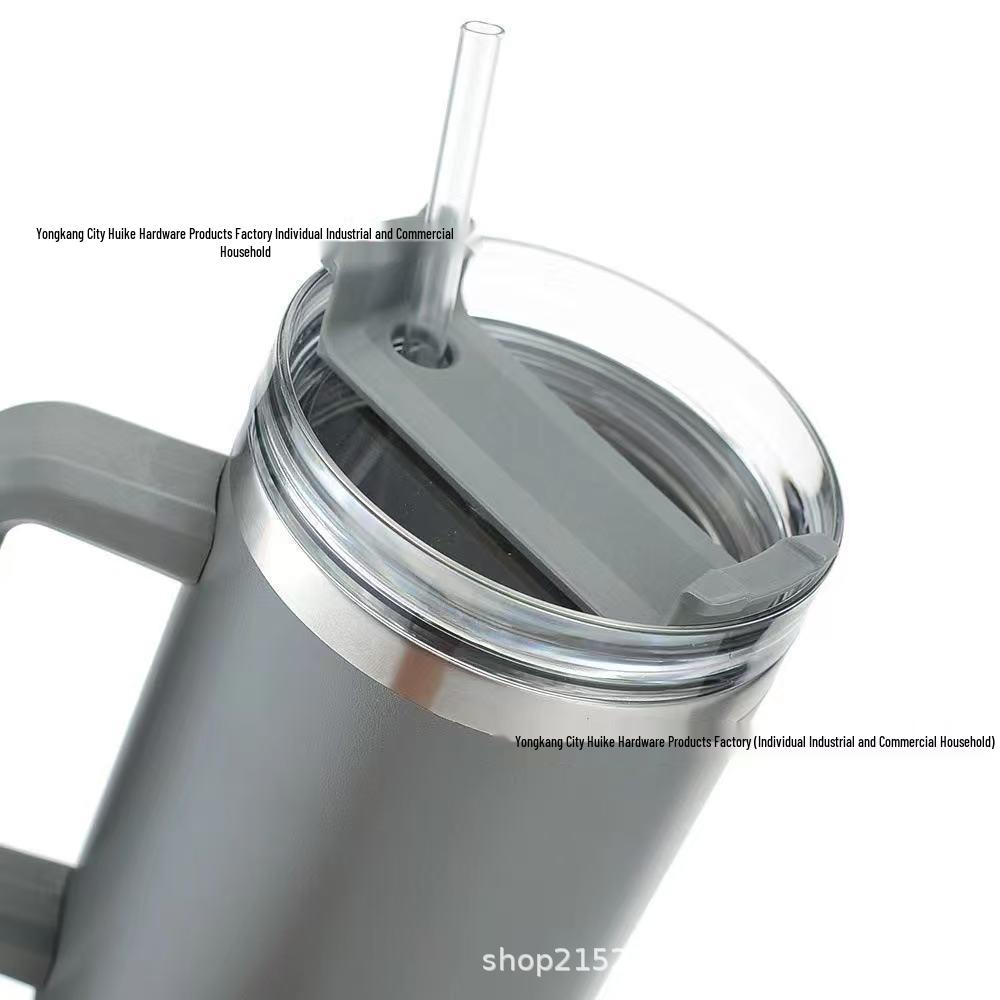 304 Edelstahl 40oz Thermobecher mit Griff und Strohhalm für den Heim- und Autogebrauch