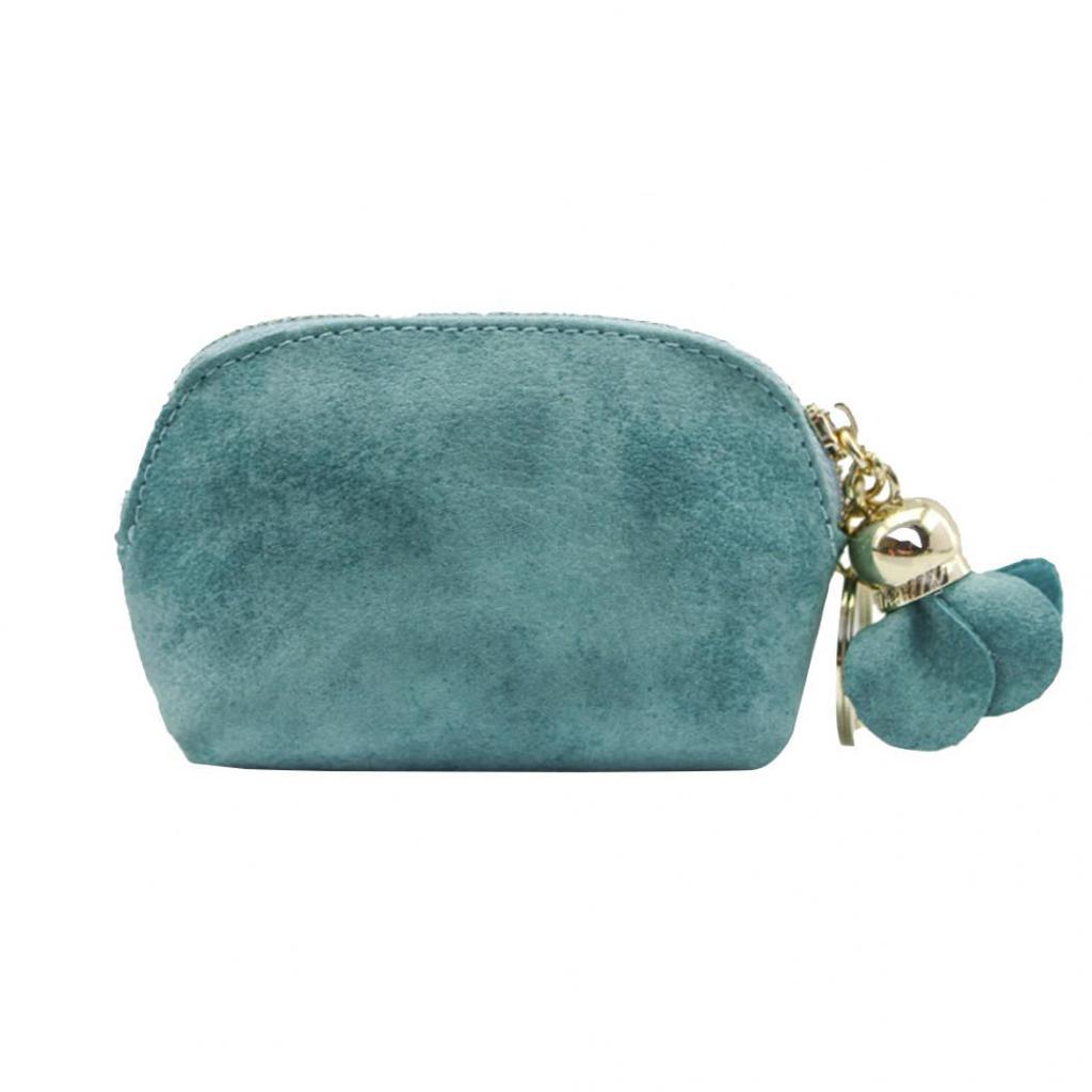 Fashion Faux Leather Rose Pendant Zipper Women Coin Purse Wallet Mini Bag CLE