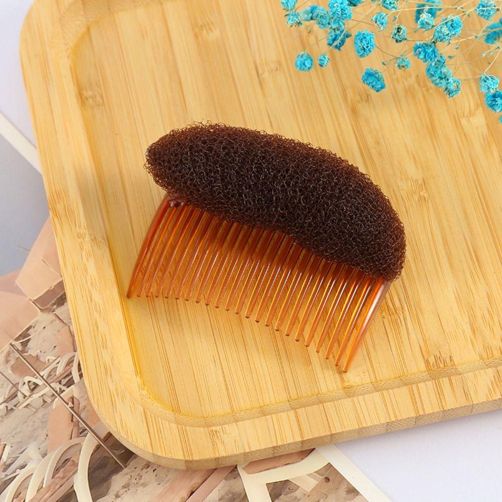 Seamless Fluffy Hair Clip Pad Hair Base Sponge Clip Bun Puff Hair Head Cushion  Women