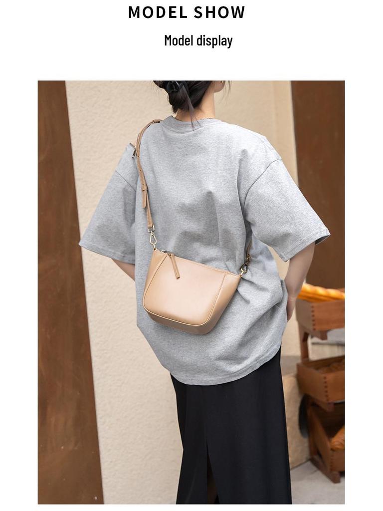 Genuine Leather Women's Small Handbag 2025: Autumn/Winter Coin Purse Versatile Fashion Shoulder Crossbody Bag