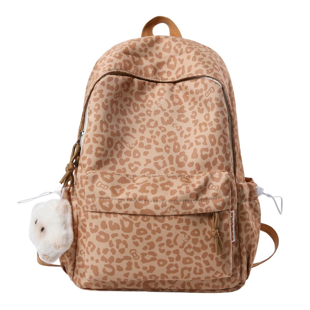 Schoolbag New Fashion Leopard Print Backpack College Women's Schoolbag Going Out Sports Travel Lightweight Versatile Casual Backpack