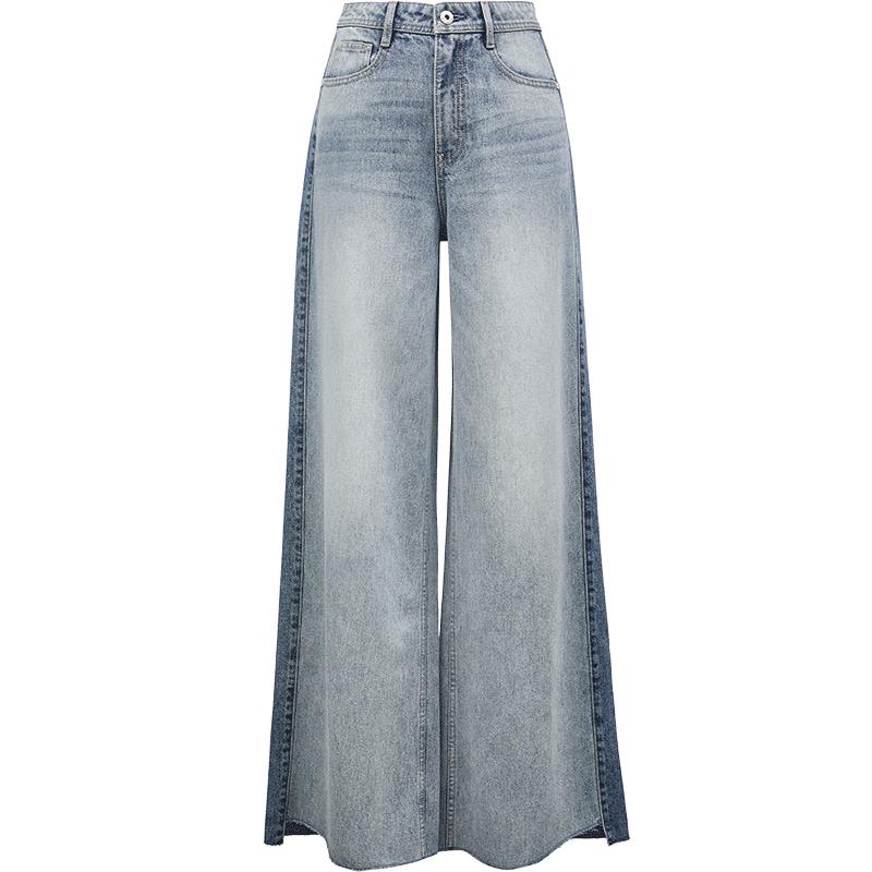 

ONLY Women s Soft Drapey High-Waist Straight Leg Jeans M