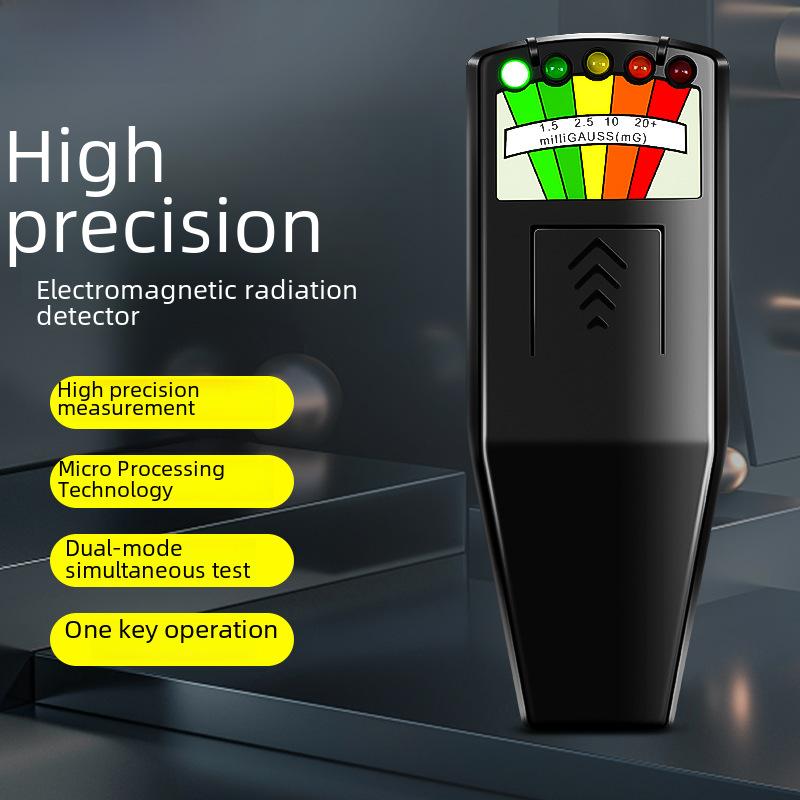 EMF Meter, K2 Electromagnetic Field Radiation Detector, RF Meter, Gauss Meter, Magnetic Field Detector with Color Light Tips, Easy One-Key Operation