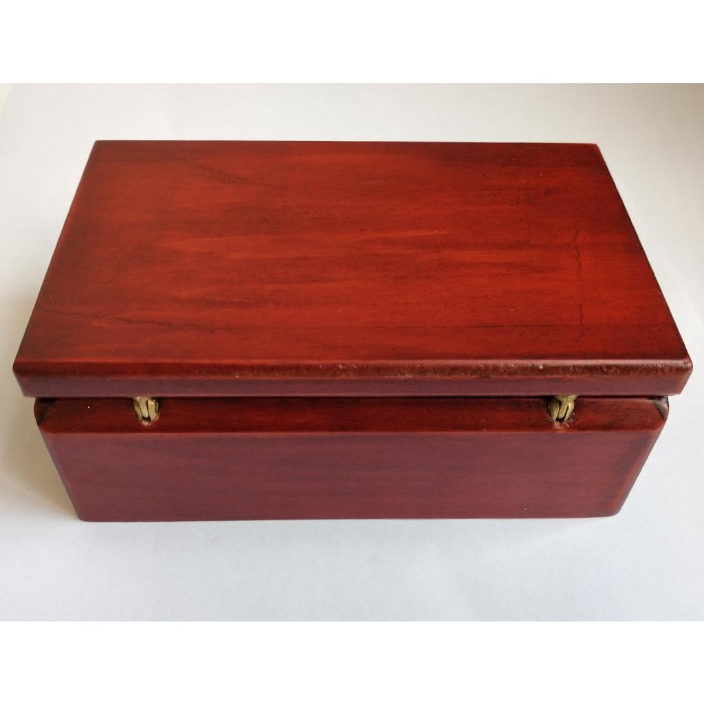 Vintage Style Wooden Music Box Creative Crafts Melody Jewelry Holder Hand-cranked Musical Box for Family Occasions