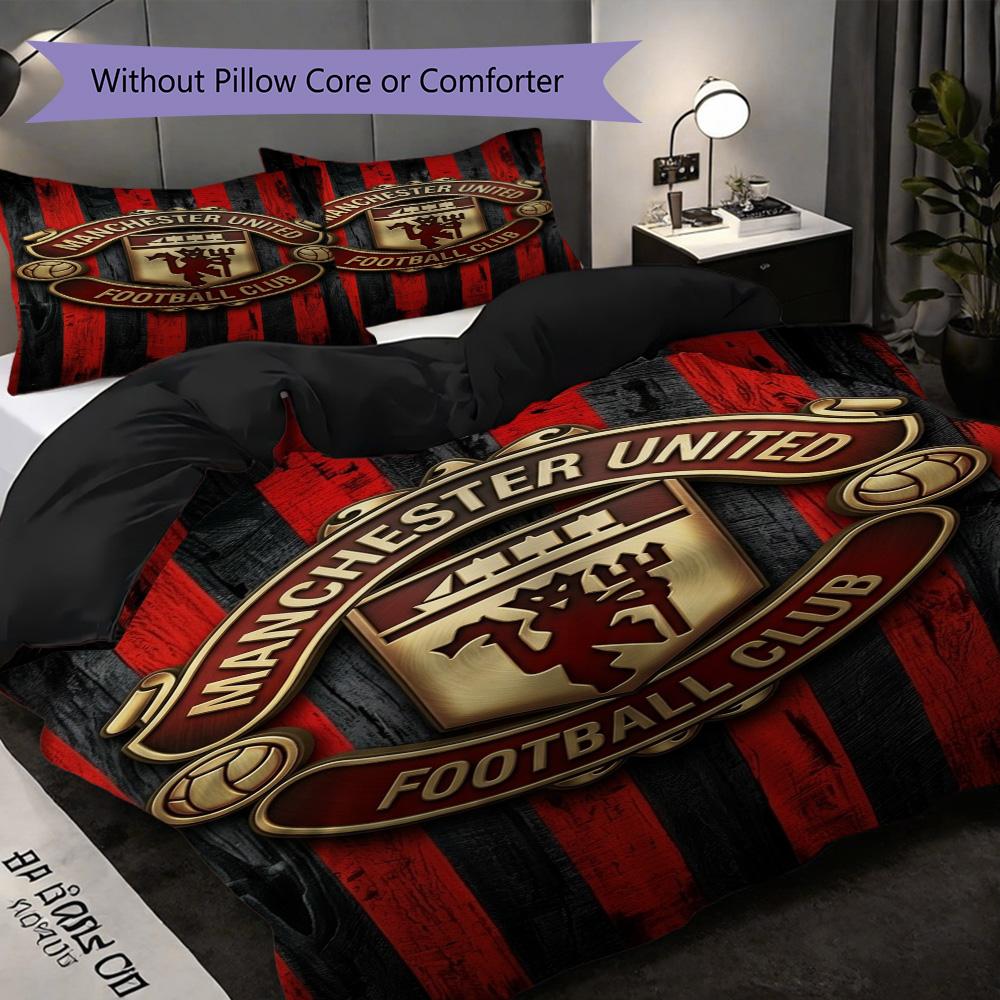 Manchester Legacy Bedding (1 * duvet cover + 2 * pillowcase, without core) 2D Flat Christmas birthday gift Duvet cover and pillowcase Bedding set