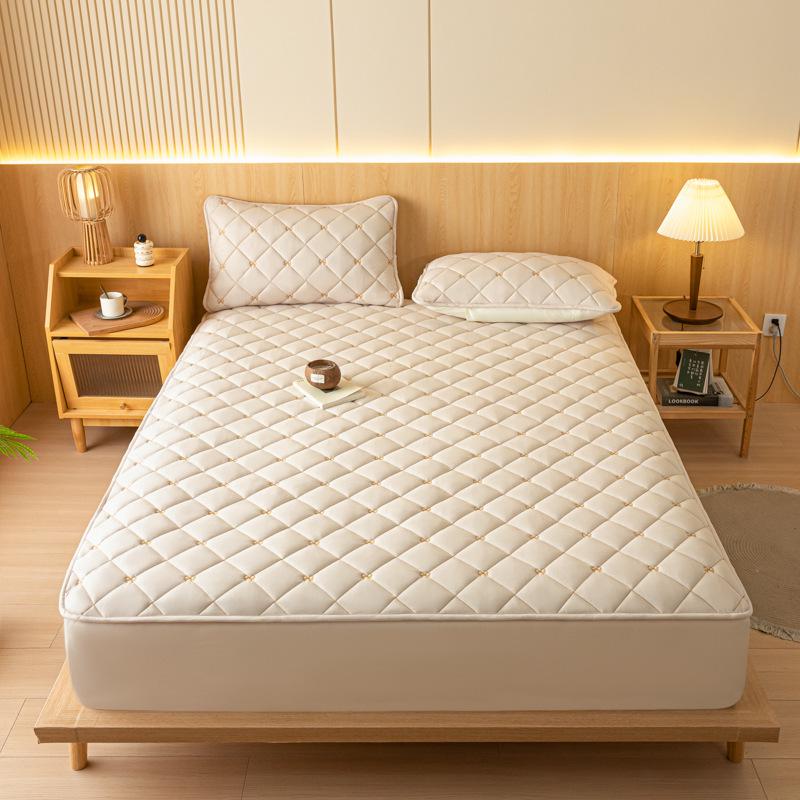 Embroidered Quilted Non-Slip Mattress Protector for Simmons - Single Thickened Sheet