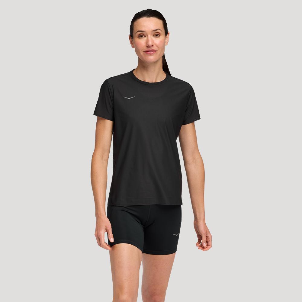 [hoka] Женская футболка Hoka Aerolight с коротким рукавом 2.0 1175774-BLK XS