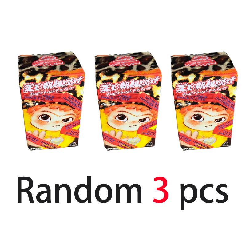 Wakuku V2 Fox and Bunny Trick Or Treat Series Plush Vinyl Blind Box Keychain Pendant Mystery Box Surprise Collectible Toy Gifts