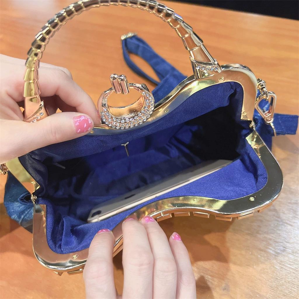 2025 New Fashion Single Shoulder Crossbody Bag Handbag Women's Fashion Denim Small Bag Women