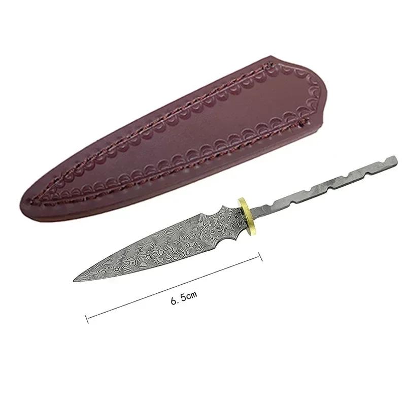 

Клинок из дамасской стали Нож для пуэра Заготовки Детали для ручного инструмента DIY Уличные Чайные иглы Тупой Клинок Заготовка Эмбрион Аксессуары чёрный