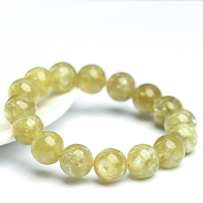 Hongchu Crystal Natural Yellow Emerald Bead Bracelet Natural yellow crystal bracelet
