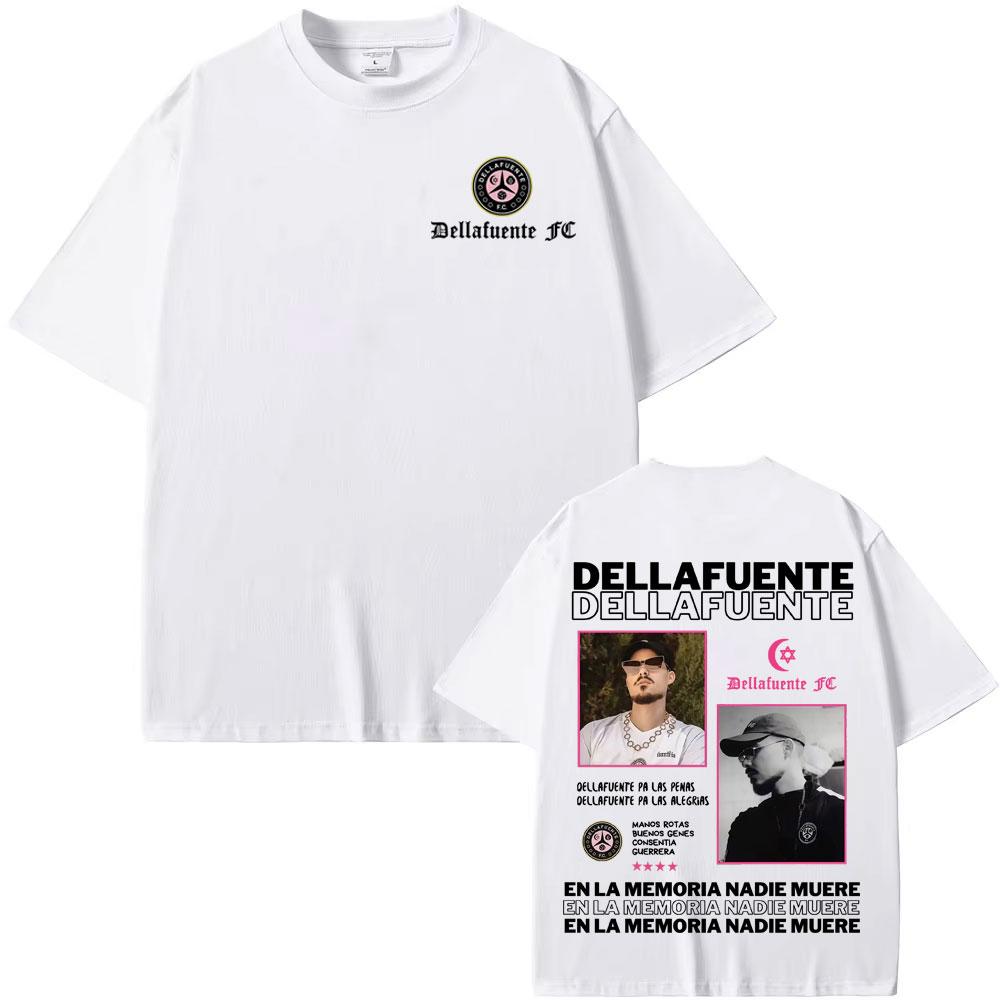 2025 Summer Rapper Dellafuente New Album 2025 Tour Cover 100 Pure Cotton Printed Tshirt Men Hip Hop Vintage Casual Tops Y2K