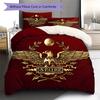 Roman SPQR Pattern Bedding,Quilt Set Quilt Cover Pillowcase Home Birthday Gift (1 * duvet cover + 2 * pillowcase, without core)