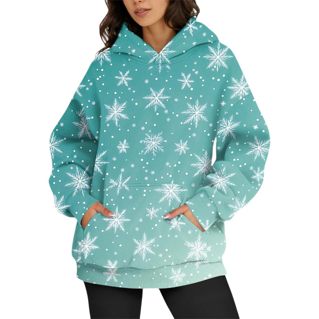 Women's Fashion Daily Versatile Casual Crewneck Sweatshirts Long Sleeve Printed Top Sweatshirts