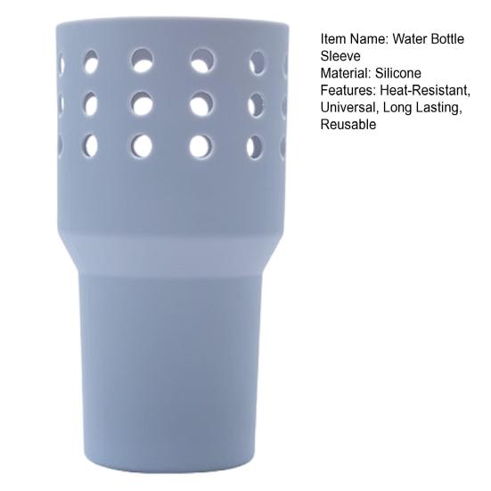 Vannflaskehylse Ripesikker Varmebestandig Beskyttende Vannflaske Sklisikker Silikonbunn