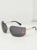 MU54YS Rimless Logo Sunglasses
