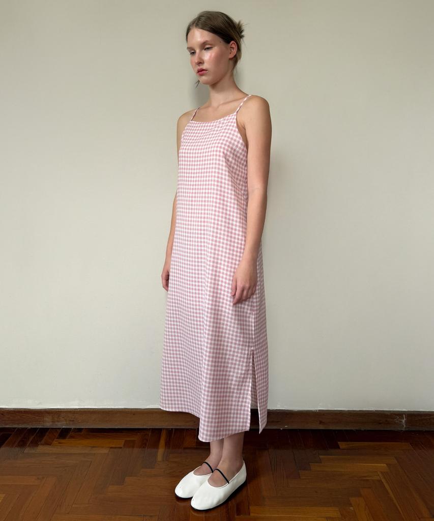 SINOON Gingham Dress (Pink)