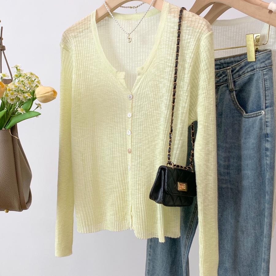 Women's Gentle Style Bamboo Linen Knit Cardigan - Lightweight Sun Protection for Summer