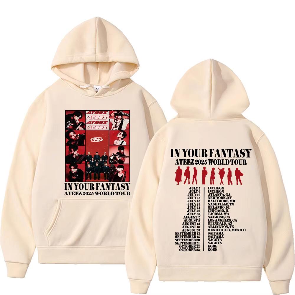 Retro World Tour In Your Fantasy Hoodie Korean Hip Hop Punk Pop Music Sweatshirt Men Women Casual Hombre Hoodies