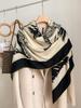 Mulberry silk 111 silk wool large square scarf collection hand-curled high-end gift silk scarf women's autumn shawl