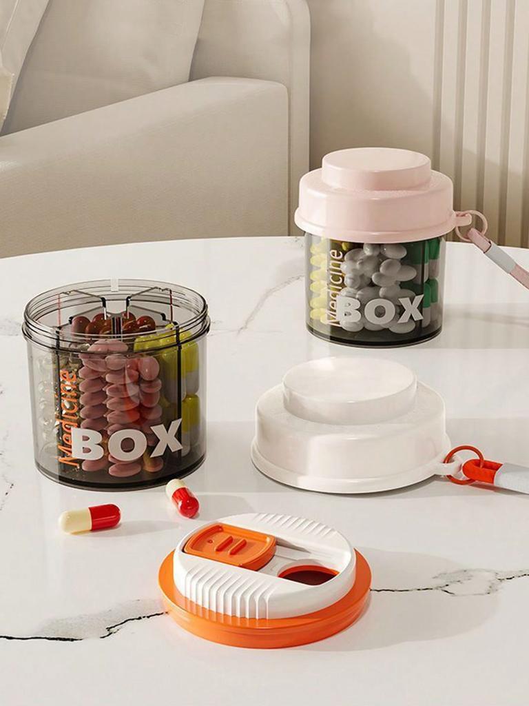 1pc Portable Sealed Pill Organizer Box,Partition medicine box for travel, mini multifunctional packaging medicine box storage