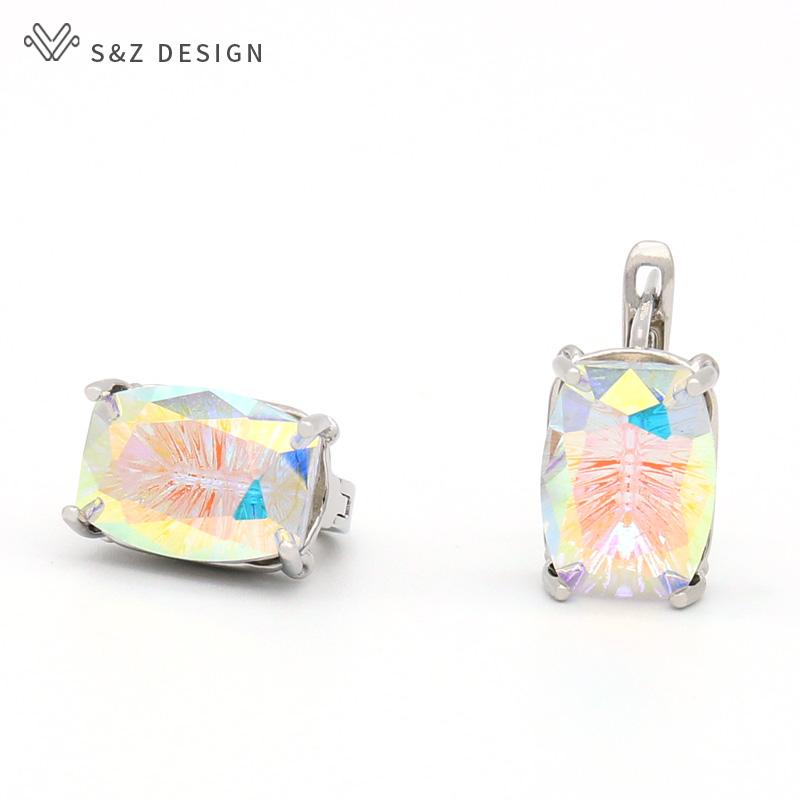 

Модные прямоугольные серьги-капли с кристаллами для женщин, свадебные украшения для вечеринок, розовое золото, модные серьги для девочек