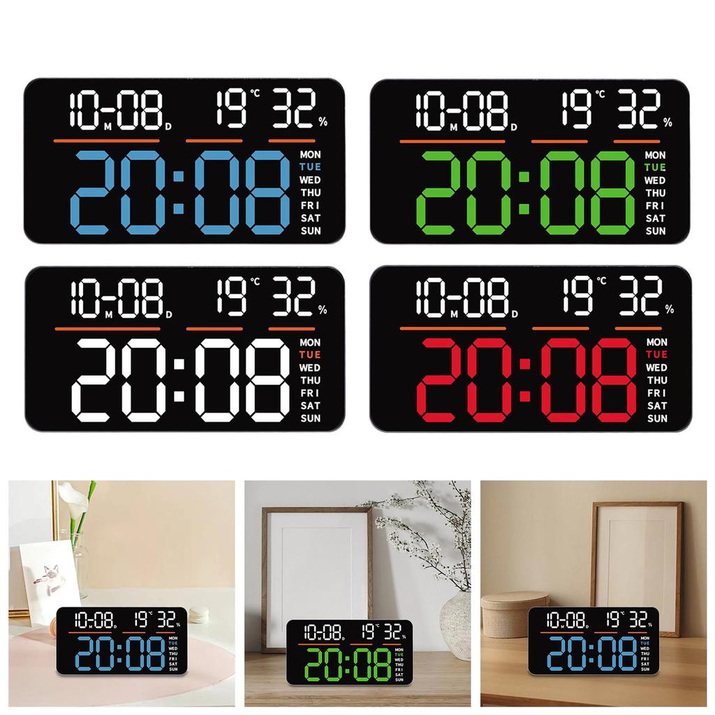 Digital Alarm Clock Timer Creative 12/24H Alarm Clocks for Shop Learning Gym