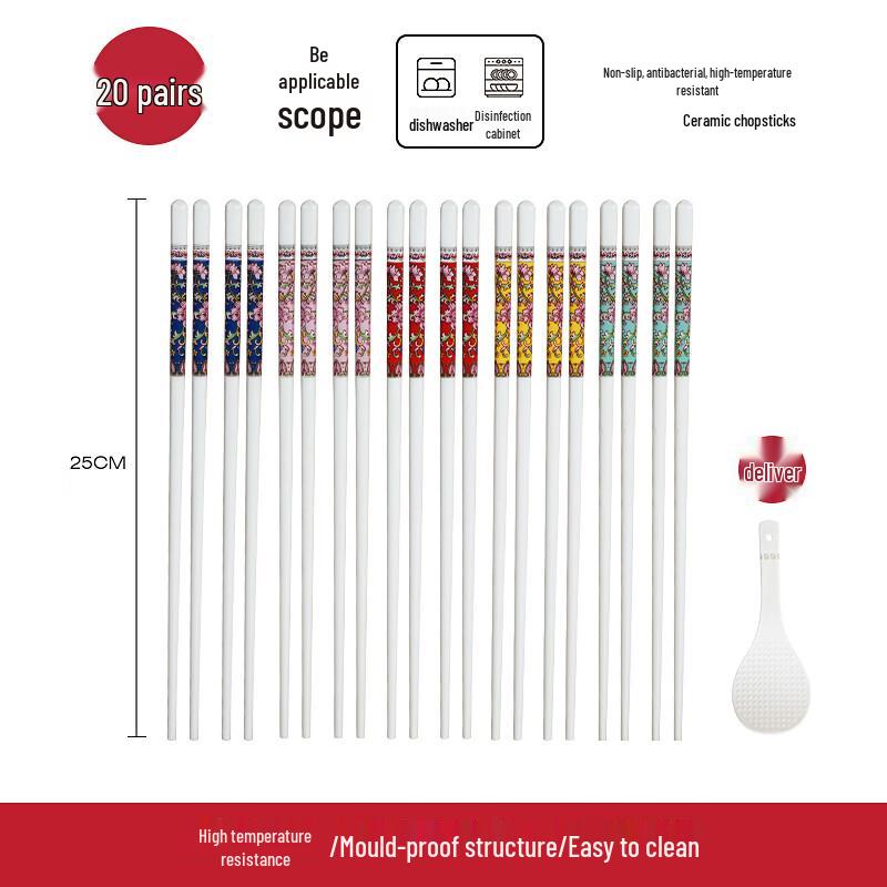 Elegant Enamel Ceramic Chopsticks