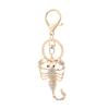 Keychain Pendant Sparkling Rhinestones Inlaid Three-Dimensional Scorpion Shape Key Chain Lightweight Car Bag Decorative Accessory
