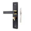 Door Lock With Handle Black For Bedroom Indoor Durable Bathroom 3 Keys Security Sturdy Anti-Theft Room Safety Simple Door Handle